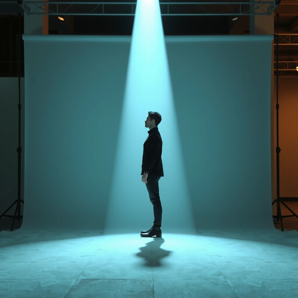 Mobile silhouette with starlight effect